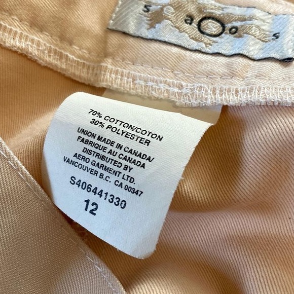 Vintage seasons peach shiny capri trousers - Picture 3 of 4